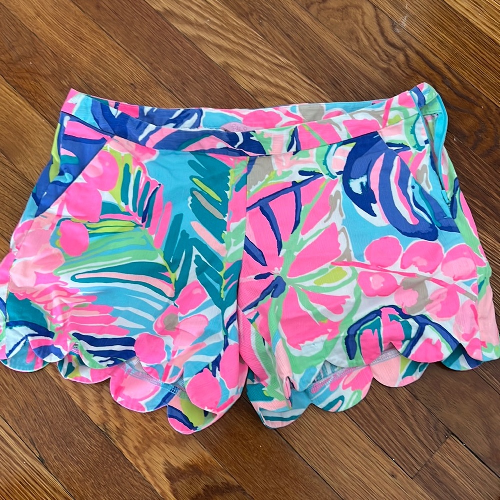 Lilly Pulitzer Pink and Blue Floral Women's Shorts